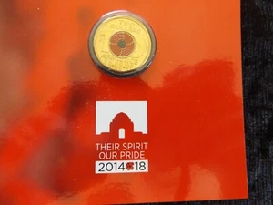 2018 ANZAC Armistice Red Poppy ,$2 Dollar Coin, Remembrance Day C Mint Mark Card - Picture 1 of 3