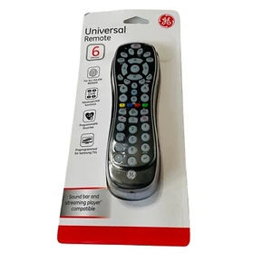 GE 34459 6 Device Universal Remote Control Black Replacement NEW - Picture 1 of 7