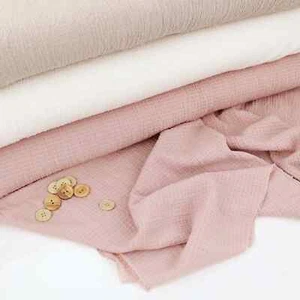 Plain Solid Rayon Crinkle Seersucker Woven Soft Drape Lightweight Viscose Fabric - Picture 1 of 31