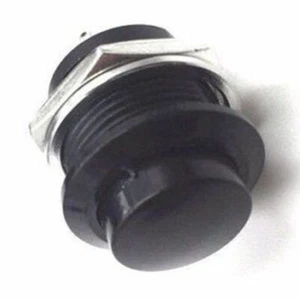 Round Push Button Momentary Switch BLACK ( STK: 14985B) - Picture 1 of 2