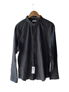 Camicia Calvin Klein uomo taglia XL (16) slim fit grigia con bottoni davanti - Foto 1 di 6