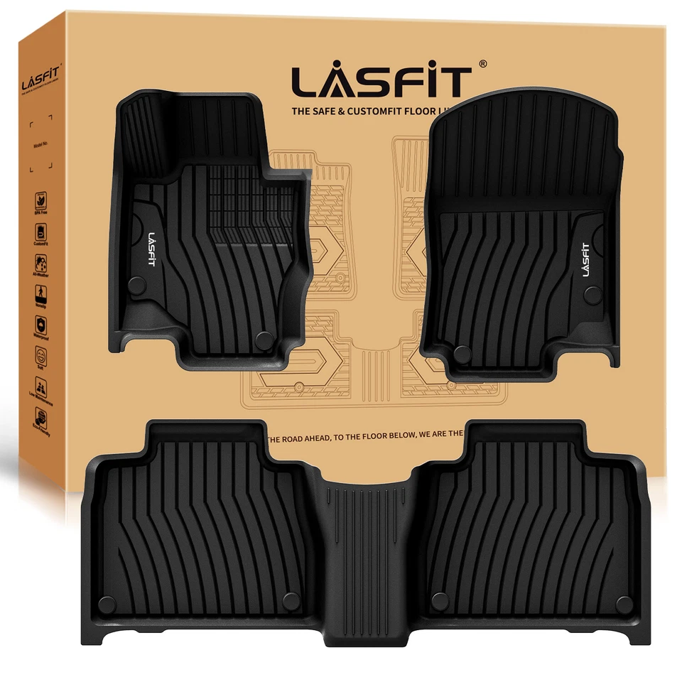 All Weather Floor Mats for 2020-2026 Mercedes Benz GLE350 GLE580 TPE Liners - Image 1 of 4