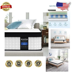 Fiberglass-Free 10-Inch Twin Mattress: Medium Plush Comfort & Motion Isolation - Picture 1 of 7