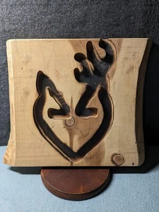 Browning Hirsch Home Decor gebranntes Holz 91/2"x 11"x1" - Bild 1 von 12