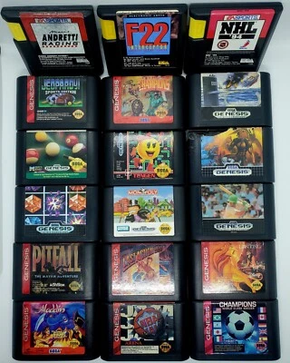 Vintage 18 Game LOT Sega 1989 NHL/NBA JAM/Lion King/PitFall/Aladdin/Alt Beast!🔥 - Image 1 of 4
