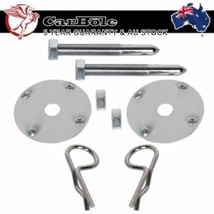 Bonnet Pins Chrome Plated Universal Steel Hairpin Hood And Deck Kit Racing Style - Picture 1 of 8