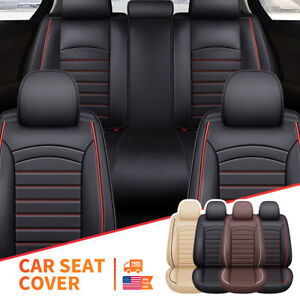 For Skoda Car Seat Covers Leather 2/5-Seats Front Rear Auto Waterproof Protector
