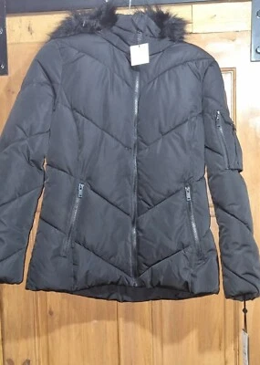 DKNY Short Puffer Black Jacket Size 10 RRP £195 #217 - Image 1 of 4