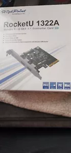 HighPoint RocketU 1322A 2-Port USB 3.1 PCIe 2.0 Host Adapter - Picture 1 of 2