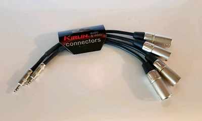 Kirlin Y370 1 ft/24 AWG 3,5 mm-Doble XLR macho, cantidad. (2)  Foto 1 de 3