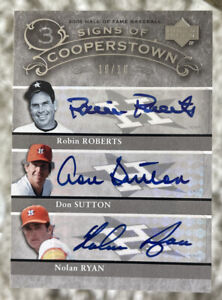 05 Upper Deck Baseball Nolan Ryan Robin Roberts Don Sutton Auto 10/10 Astros 1/1