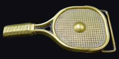 Fivelas de cinto vintage de latão para raquete bola barão - Imagem 1 de 4