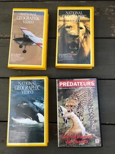 4 K7 vidéo National Geographic video et Prédateurs Time Life. TB état. - Photo 1/3