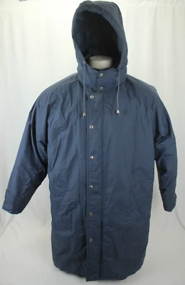 SWAN MEN'S GOOSE DOWN 3 IN 1 NAVY BLUE PARKA WITH HOOD SIZE XL VGC! - Image 1 of 4