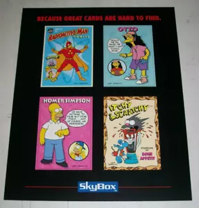 1993 Skybox The Simpsons Uncut 4 Card Sheet Promo Bongo - Picture 1 of 3