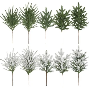 Plastic Simulation Ceder Branches Christmas Pine Stem Floral Arrangement - Picture 1 of 22