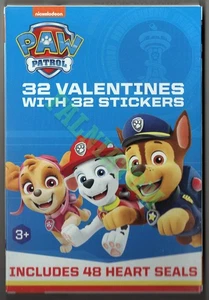 Kids Valentine's Cards - Paw Patrol - 32 Valentines with 32 Stickers - Picture 1 of 2