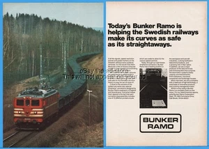 1979 Bunker Ramo Corp Oak Brook IL Computer Swedish Railways Sweden Train Ad - Picture 1 of 1