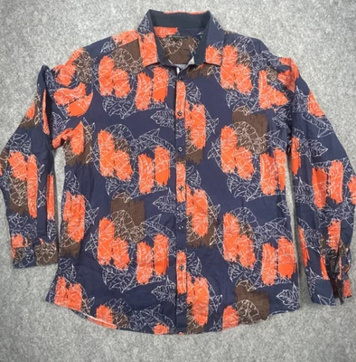 Men’s XL Long Sleeve Shirt INC International Concepts Button Front Leaf Print - Image 1 of 4