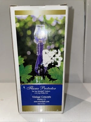 Protector de llama WineLight vidrio transparente para uso interior/exterior por Vintage Concepts Foto 1 de 3