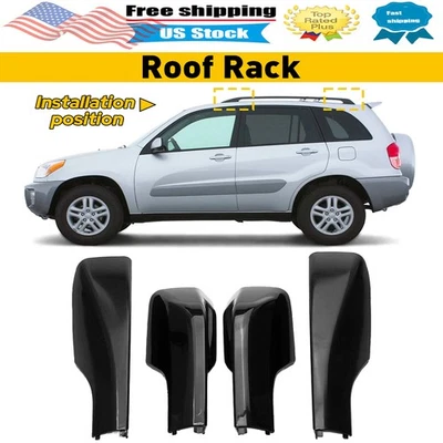 Tapa de carcasa de extremo de riel de techo 4 piezas para Toyota RAV4 2002 2001 2003 2004 2005 Foto 1 de 4