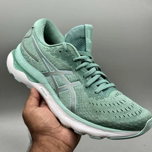 Asics Womens Size 10 Gel Nimbus 24 1012B201 Green Running Shoes Sneakers - Picture 1 of 15
