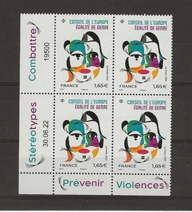 FRANCE Timbre de Service n° 182 neuf sans charnière - bloc de 4 coin daté - Imagen 1 de 1