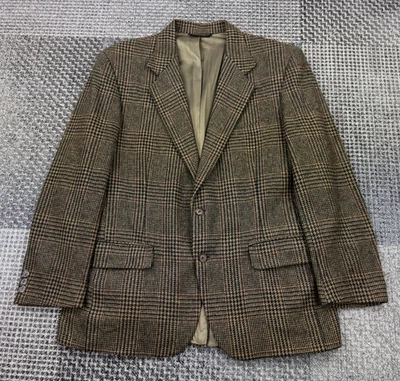 D.S. Stuart Blazer США 40-е Glen Plaid Tweed Сделанный на заказ в США 1960-70-е Винтажный - Изображение 1 из 4