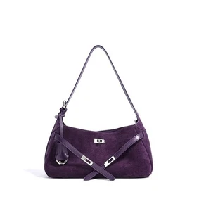 Bolso de hombro de cuero de vaca de gamuza de lujo 2025 bolso de hombro de cuero genuino de moda - Imagen 1 de 14