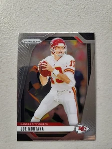 2024 Panini Prizm Joe Montana Base Card #147 Kansas City Chiefs quasi nuovo spedizione gratuita - Foto 1 di 2