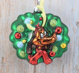 Max Grinch perro Dr Seuss sello vidrio adorno de Navidad - Imagen 1 de 4