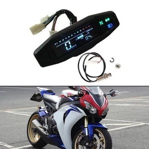 Outdoor Rides LCD Speedometer Motorcycle Tachometer Water Temperature Meter - Photo 1/12