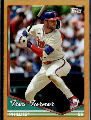 (5580) Trea Turner #/15 2024 Topps Archives Orange Hot Foilboard Phillies - Image 1 of 2