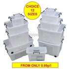 British Made Smart Box Clear Plastic Storage Boxes With Lids - Choice Of Sizes