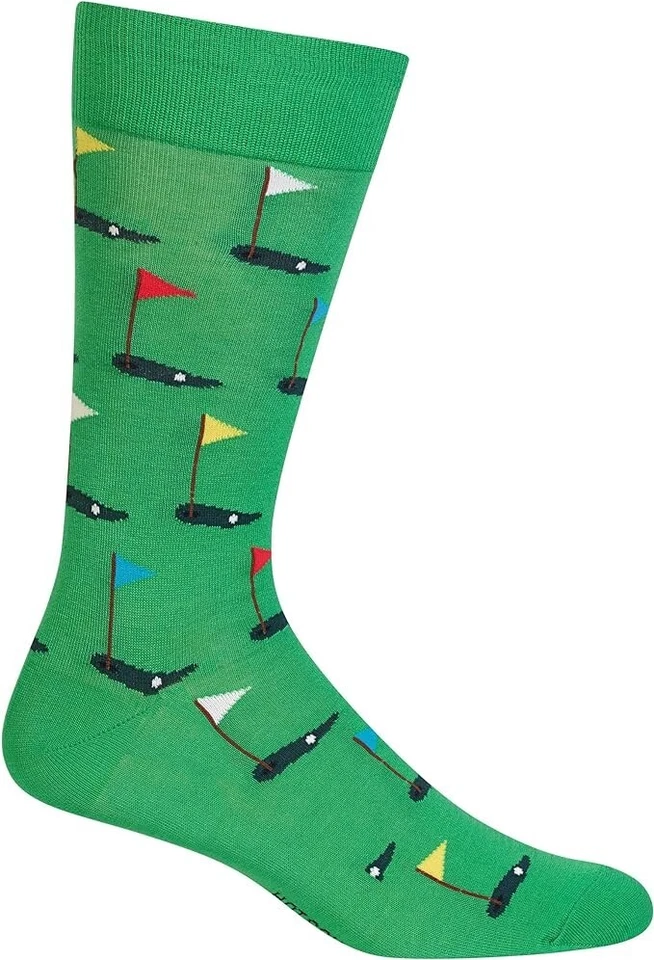 Hot Sox Men's Golf Crew Sock Kelly Green