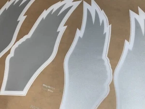 PHILADELPHIA EAGLES Silver White Football Helmet Decals FULL (1) Pair 3M 20MIL - Picture 1 of 2