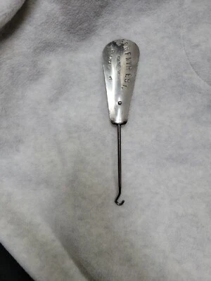 Antiguo Botón Publicidad Gancho/Cuerno Zapato 6 7/8" Largo S.B. FAIR EST NO CALAIS VT Foto 1 de 4