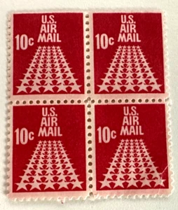 US AIR Mail STAMPS SCOTT #C72 10Cents 4 BLOCK MNH, 1968 - Picture 1 of 1
