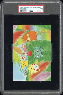 Pikachu Togepi Pokemon Card Southern Islands Postcard Nintendo PSA 9 POP 5 - Image 1 of 4