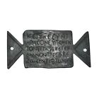 TABULA ANSATA Bronze Votive Tablette Empire Romain Plaque Reproduction Antique