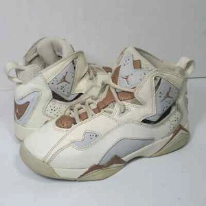 Nike Jordan True Flight 5Y/W6.5 Hightop Sneaker White Copper Gray - Picture 1 of 10