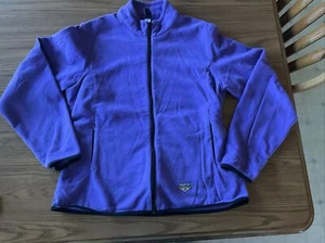GEAR Boyne Mtn Full Zip Crew Fleece Sweatshirt Purple Women's XL Skiing Pocket - Picture 1 of 8