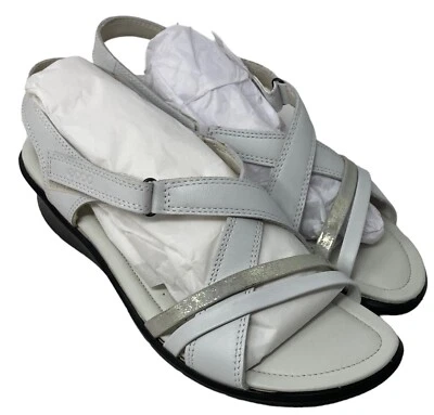 ECCO White Leather Sandals Size 10 - 10.5 US Women’s Shoes Felicia EU 41 NEW - Image 1 of 4