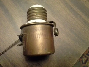Vintage Wirt Company Dim-a-lite made in Pa brass / porcelain 1 1/2 inch - Picture 1 of 5