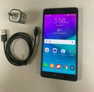 Samsung Galaxy Note 4 SM-N910V - 32 GB - Black (Verizon + GSM unlocked)-Used - Image 1 of 3