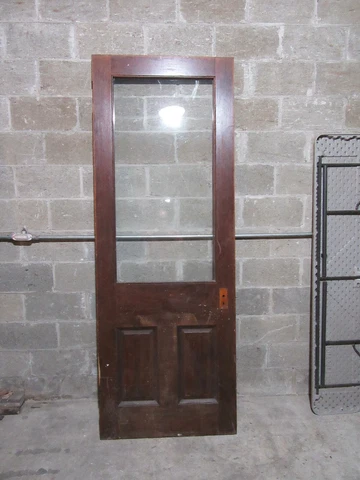 ~ ORNATE ANTIQUE VICTORIAN DOOR OAK ~ 33 X 89.5 ~ ARCHITECTURAL SALVAGE ~ Cover