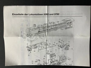 Lista de piezas de repuesto Märklin locomotoras 3392 / 3792 (CZ07-4S2/4/1) - Imagen 1 de 2