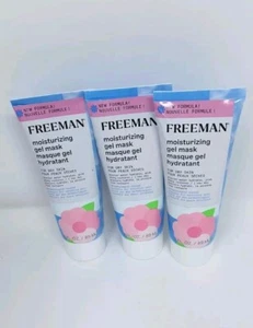 3 x Freeman Hydrating Glacial Water + Pink Peony Gel Cream Masks - 89ml Each - Picture 1 of 2