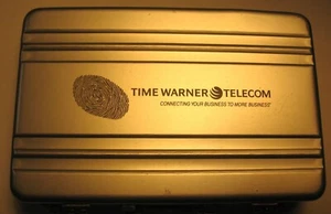 Vintage Aluminum Time Warner Telecom Pocket Credit Card Case - Picture 1 of 8