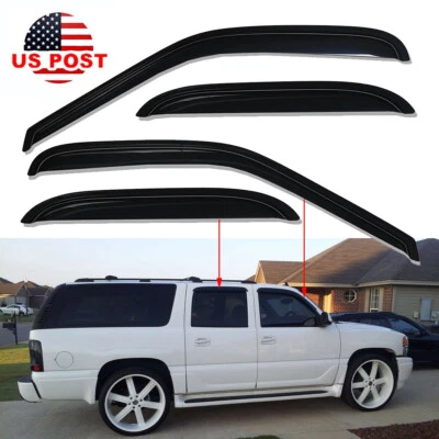 Smoke Window Visor Rain Guards for 00-06 Chevy Tahoe/GMC Yukon/Cadillac Escalade - Image 1 of 4